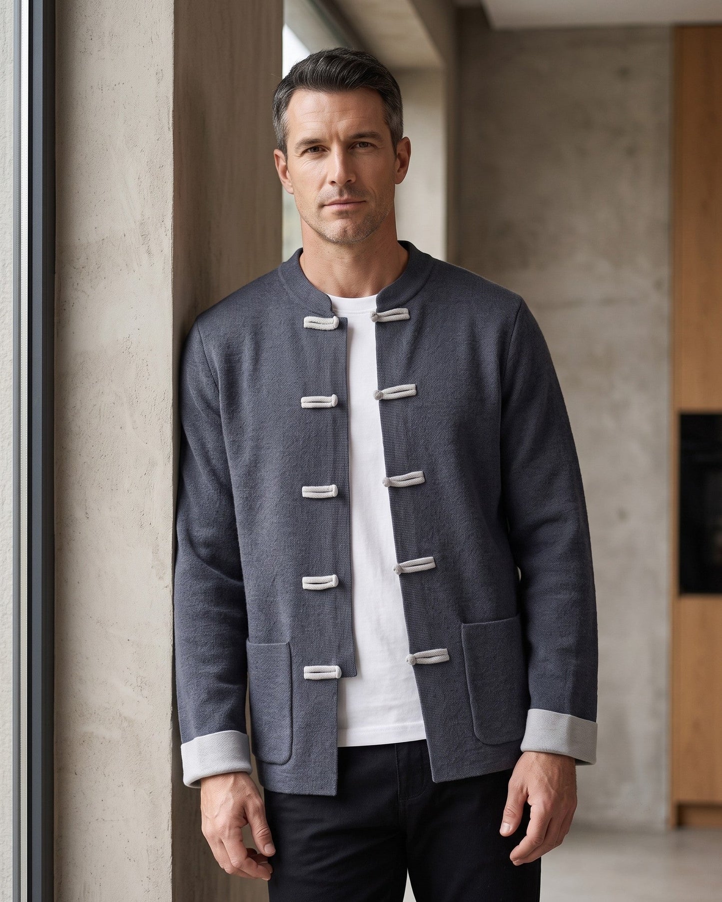 Xavier Cashmere Mandarin Jacket